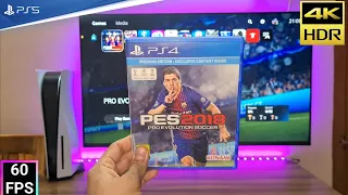 PES 18 in 2022 Nostalgia🥺(PS5 Gameplay) 4K HDR 60FPS