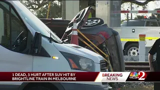 Police: 1 dead, 3 injured after Brightline train, vehicle crash in Melbourne