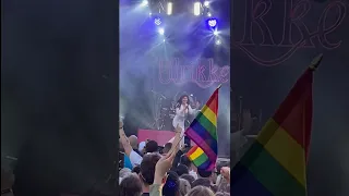 Ulrikke performing “Attention” at Pride Park Oslo, part 2. #eurovision #ulrikke #attention #pride
