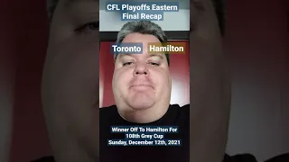 2021 CFL Playoffs Eastern Final Recap - Toronto Argonauts vs Hamilton Tiger-Cats #Shorts