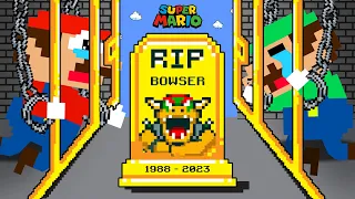 Super Mario and Luigi R.I.P Bowser in Prison Escape, Sorry Bowser...Please Comeback | Game Animation
