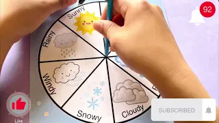 Weather Wheel Craft  |DIY Easy to make for kids|