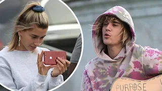 2018 Justin Bieber sing fast car, Cold water and serenades Hailey in the street