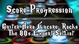 Score Progression: Guitar Hero Encore: Rocks the 80s