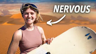 WE TRIED SAND BOARDING (van life in La Paz Baja Mexico)