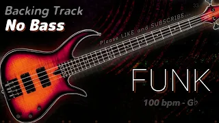 𝄢 FUNK Backing Track - No Bass - Backing track for bass. 100 BPM in G♭ᵐ. #backingtrack