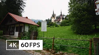 Relaxing walk towards Peleș Castle in Sinaia, Romania