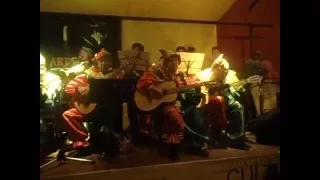 Los maestros interpretando los clásicos del carnaval Paceno.