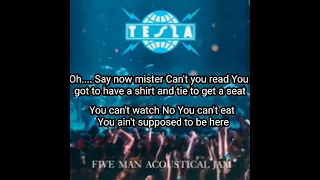TESLA - Signs Live [Explicit] (lyric video)