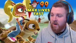 HOW TO GET 99 LIVES SUPER FAST!... | Crash Bandicoot Warped Remastered