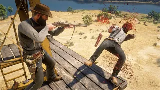 Red Dead Redemption 2 PC 60FPS - Funny & Brutal Moments Vol. 90 (Euphoria Ragdolls)