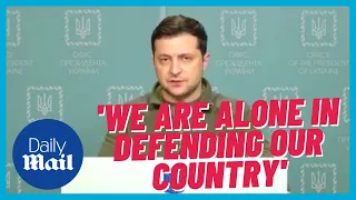 Ukraine President Zelensky: 'We are alone in defending our country' against Russia