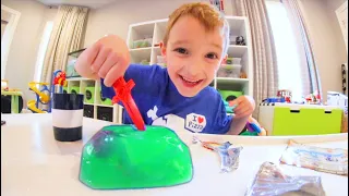 FATHER SON SCIENCE EXPERIMENT!? / Treasure Volcano!