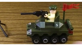 Lego совместимый Enlighten 805 Маленький танк. Обзор и сборка конструктора.