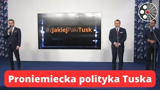 Konferencja PiS: Proniemiecka polityka Tuska