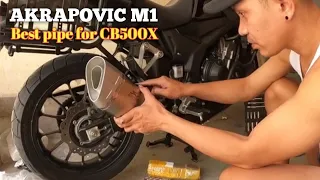 M1 Akrapovic Pipe For Honda CB500X || Magandang Tambotso Para Sa Honda CB500X || Best Pipe Cb500x