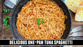 ONE-PAN Tuna Spaghetti | Ridiculously GOOD 30 Minute Recipe