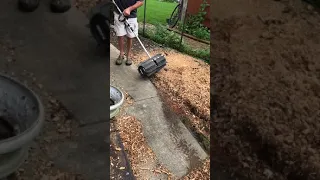 Cleaning garden very fast