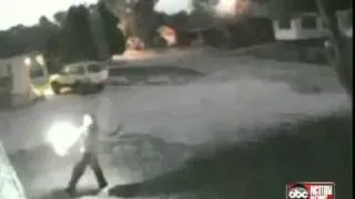 Fire bomber caught on tape