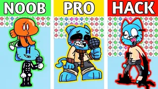 FNF Character Test | NOOB vs PRO vs HACKER | Gameplay VS Playground | Gumball FNF