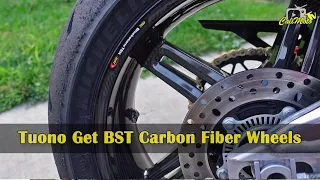Installing BST Carbon Fiber Wheels on a Aprilia Tuono Factory