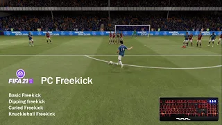 FIFA 21 Freekick pc Keyboard Tutorial | BASIC, DIPPING, CURLED,KNUCKLE BALL.