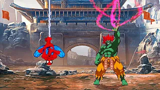 SPIDERMAN VS ONI (VERY HARD) - MARVEL VS STREET FIGHTER!