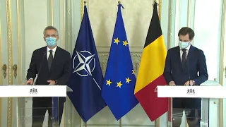 NATO Secretary General with the Prime Minister of Belgium 🇧🇪 Alexander De Croo, 04 FEB 2021