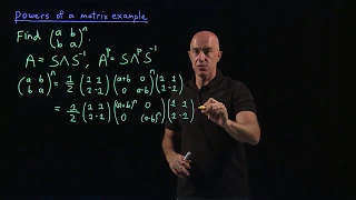 Powers of a matrix example | Lecture 38 | Matrix Algebra for Engineers