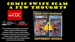 A few thoughts on CGC reholder slab swap scam swapped books and scammers