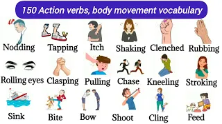 150 Action Verbs | Daily Use English Vocabulary | Body Movement vocabulary| Action verbs#actionverbs