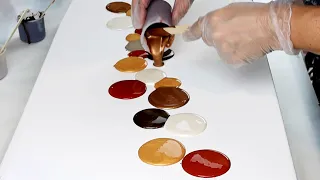 EARTHY River Swipe - Acrylic Pour Lacing