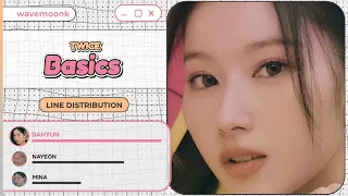 TWICE - Basics (Line Distribution) Color Coded