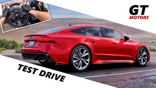 Audi RS 7 Sportback Test Drive | Forza Horizon 5 (Steering Wheel) | 4K Extreme Graphics