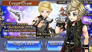 DFFOO GLOBAL: Prompto EX Banner. 1,2,3,4,5