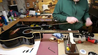 Ibanez AEB5E Acoustic Bass Setup and Jack Repair EP325