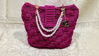 TUTORIAL BORSA ELEGANCE A PUNTO SCACCHIERA👛CROCHET BAG👛TIZIANA VOLPE CROCHET 👛