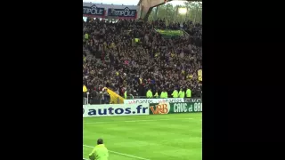FC Nantes - Paris SG 03/05/15 - Entrée des Ultras en virage Erdre