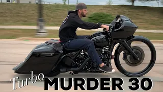 Cruising the 2018 30" Harley Road Glide Custom Bagger For Sale Turbo!