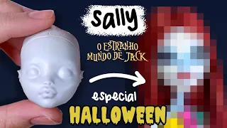 FAZENDO A BONECA SALLY DE O ESTRANHO MUNDO DE JACK -  CUSTOMIZANDO MONSTER HIGH