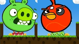 Angry Birds Cannon 3 - BLAST OUT THE GIANT PIG BY EXPLODING GIANT BOMBER!