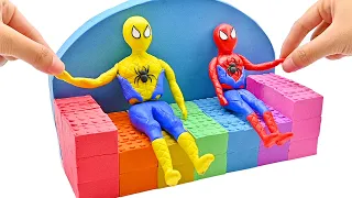 Satisfying Video l How To Make Spider-man, Sofa with Kinetic Sand, Clay Cutting ASMR