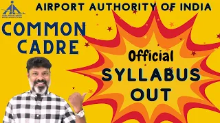 AAI -JE | COMMON CADRE | OFFiCIAL SYLLABUS RELEASED | FULL DETAILS | RAJU'S CLASSES