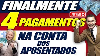 4 PAGAMENTOS na CONTA dos APOSENTADOS e PENSIONISTAS! CONSULTE AGORA