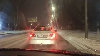 LIVE  Бердянск  Снег, лёд, тротуары, дороги   пришла зима, аж 21 декабря  Часть вторая   вечер