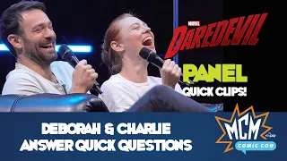 Charlie Cox & Deborah Ann Woll Answer Quick Questions (Daredevil Panel Clips) - MCM Comic-Con London