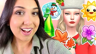 1 SIM = 1 SAISON 🌸❄️🍂☀️ (grands débats en perspective mdr) l challenge SIMS 4