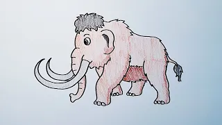 How to Draw Mammoth Cartoon Easy