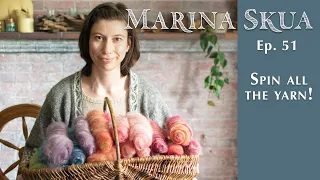 Marina Skua Ep 51 – Batts and hand-spun yarn, fibre everywhere!