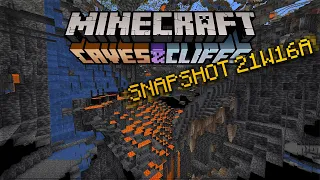 Minecraft 1.17 Snapshot 21W16A | ORE VEINS, DRIPSTONE GROWTH